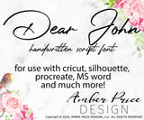 Handwritten font, Handwriting font svg, cursive script font svg font, cricut font, silhouette font, hand lettered script font, download font, instant download, procreate font, digital download, font design, fonts for cricut, fonts for silhouette, dxf font, otf font, word, fonts for procreate | Amber Price Design
