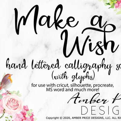 Handwritten cursive font, Hand lettered calligraphy script font svg, script font svg font, cricut font, silhouette font, hand lettered script font, download font, instant download, procreate font, ​digital download, font design, fonts for cricut, fonts for silhouette, dxf font, otf font, fonts for procreate | Amber Price Design