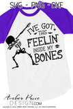 I've got this feeling inside my bones svg Dabbing skeleton svg Girl's Halloween SVGs, boy's Halloween shirt SVG cut file for cricut, silhouette, diy Halloween shirt SVG. Halloween Shirt Vector for Fall and Autumn. Fall shirt SVG DXF PNG versions included. EPS by request. Sublimation PNG file. From Amber Price Design