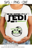 We're hoping it's a jedi SVG. Make your own Star wars pregnancy announcement shirt with my cute & unique baby yoda Star Wars maternity SVG cut file vector for cricut and silhouette cameo files. DXF & PNG sublimation file included. Cricut SVG Files for Cricut Project Ideas SVG Bundles Design Bundles | Amber Price Design