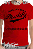 World's best Dad SVG Baseball style lettering SVG father's day SVG PNG DXF