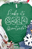 Baby it's COLD outside SVG, cute Christmas svg, snowflake svg, snowy winter shirt svg craft, christmas ornament SVGs winter home decor stencil svg DIY Cricut and silhouette projects vector files, for home decor. SVG Silhouette SVG SVG Files for Cricut Project Ideas Simply Crafty SVG Bundles Vector | Amber Price Design
