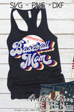 Retro Baseball Mom SVG PNG DXF, Baseball SVG, Sublimation Design clipart, baseball mom boho svg, distressed, ballfield, summer, spring, shirt craft DIY Cricut silhouette projects vector files for home decor. Free SVGs for Silhouette SVG Files for Cricut Project Ideas Simply Crafty SVG Bundles Vector | Amber Price Design | amberpricedesign.com