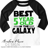 Best 5 year old in the galaxy SVG, Make your own Star wars birthday shirt for your 5th birthday with my unique Star Wars Birthday SVG cut file vector for cricut and silhouette cameo files. DXF and PNG sublimation file included. Cricut SVG Files for Cricut Project Ideas SVG Bundles Design Bundles | Amber Price Design