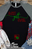 Best Gift Ever SVG Christmas Maternity SVG for winter! Cute DIY Christmas Pregnancy reveal SVG files for all your Maternity shirt projects! Announce you're expecting with our creative twin pregnancy shirt design for winter! Our Pregnancy Announcement SVG is PERFECT for your pregnancy craft! PNG DXF | Amber Price Design