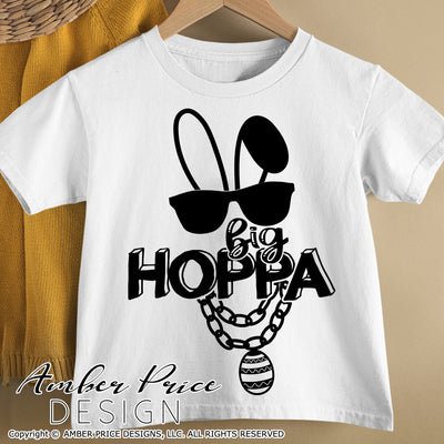Big Hoppa svg, Hip Hop Funny Easter bunny SVG, Cute Kid's Easter png, Spring SVG, Kid's SVG Easter bunny png, cute Spring SVG toddler shirt craft DIY Cricut silhouette projects vector files for home decor. Free SVGs for Silhouette SVG Files for Cricut Project Ideas Simply Crafty SVG Bundles Vector | Amber Price Design | amberpricedesign.com