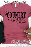Country girl svg cute cowgirl cowboy hat dxf png country and western samantha font clipart layered vector design cut file cricut silhouette