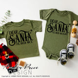 Dear Santa I've been naughty SVG, Dear Santa I've been nice, siblings Christmas SVGs,  cut file for cricut, Winter shirt SVG, Home Decor SVG. DXF & PNG included. Cute and Unique sublimation file. Silhouette downloadable File for Cricut Project Ideas Simply Crafty SVG Bundles Design Bundles, Vector | Amber Price Design