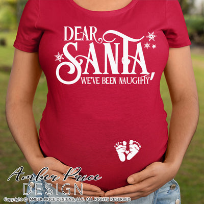 Dear Santa, we've been naughty SVG Winter Pregnancy shirt SVG Christmas Pregnancy SVG, Maternity SVG files TWIN Pregnancy SVG reveal Shirt for winter, Christmas Maternity SVG Cricut SVG Silhouette SVG Files for Cricut Project Ideas Simply Crafty SVG Bundles for Cricut, SVG Design Bundles, Vectors | Amber Price Design