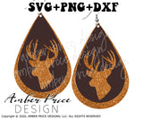Buck Deer hunter earring SVG PNG DXFDeer Earring SVG, hunting earring svg, buck hunter svg earring cut file for cricut, silhouette, glowforge, digital cut file for vinyl cutting machines like Cricut, and Silhouette. Includes 1 zipped folder containing each SVG file, DXF file, and PNG file. This is a High Res file, at full 300 dpi resolution | Amber Price