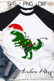 Christmas Dinosaur SVG, Kid's Christmas shirt SVG, T-Rex with Christmas lights SVGs cut files for cricut, Winter shirt designs, Home Decor SVG. DXF & PNG included. Cute & Unique sublimation file. Silhouette downloadable File for Cricut Project Ideas Simply Crafty SVG Bundles Design Bundles, Vector | Amber Price Design