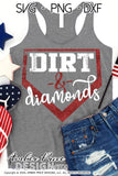 Dirt and diamonds SVG, Baseball SVG, PNG, DXF diy baseball shirt design, cut file, vector, for cricut, for silhouette