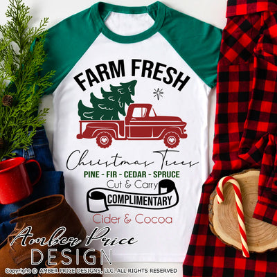 Farm Fresh Christmas Trees SVG, Christmas SVG, Christmas Truck SVG, Christmas SVG cut files for cricut, Winter shirt designs, Home Decor SVG. DXF & PNG included. Cute & Unique sublimation file. Silhouette downloadable File for Cricut Project Ideas Simply Crafty SVG Bundles Design Bundles, Vector | Amber Price Design