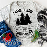 Farm Fresh Christmas Trees SVG, Christmas SVG, Christmas tree farm SVG, Christmas SVG cut files for cricut Winter shirt designs, Home Decor SVG. DXF & PNG included. Cute & Unique sublimation file. Silhouette downloadable File for Cricut Project Ideas Simply Crafty SVG Bundles Design Bundles, Vector | Amber Price Design