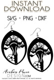 Floral Uterus SVG Uterus Earrings SVG Midwife Gift | earrings cut file for cricut, silhouette, glow forge, digital cut file for vinyl cutting machines like Cricut, and Silhouette. Includes 1 zipped folder containing each SVG file, DXF file, and PNG file. This is a High Res file, at full 300 dpi resolution | Amber Price Design