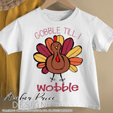 Gobble till I wobble SVG, cute kid's boy's Thanksgiving SVG. Turkey clipart svg design cut file for cricut, silhouette, PNG. Cute fall themed DXF also included. Unique sublimation PNG file. Cricut SVG Silhouette SVG Files for Cricut Project Ideas Simply Crafty SVG Bundles Design Bundles, Vectors | amberpricedesign.com