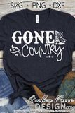 Gone Country SVG, Rodeo SVG, Country girl svg, cowgirl svg, country and western svg, png, dxf, cricut, silhouette, vector, cut file, clipart