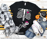 halloween pregnancy Baby skeleton svg twins png dxf design