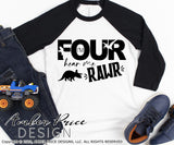 I'm four hear me rawr svg, 4th birthday svg, fourth birthday, dinosaur shirt design, cut file, dxf, png, svg, dinosaur birthday svg