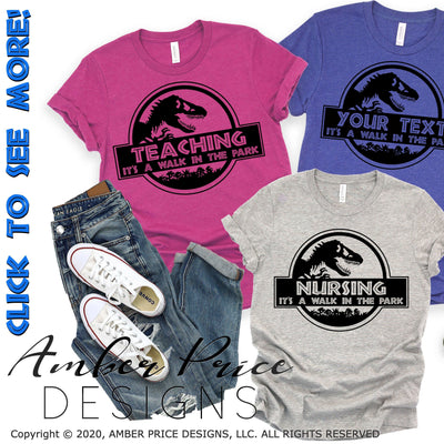 Teaching is a walk in the park svg png dxf Nursing is a walk in the park SVG PNG DXF