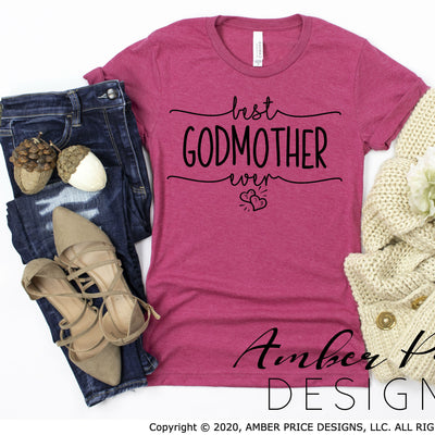 Best godmother ever svg png dxf swirly font design