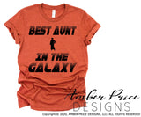 Best aunt in the galaxy SVG, Make your own Star wars Aunt shirt for your aunt / auntie's mother's day gift with my unique Star Wars SVG cut file vector for cricut and silhouette cameo files. DXF and PNG sublimation file included. Cricut SVG Files for Cricut Project Ideas SVG Bundles Design Bundles | Amber Price Design