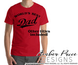 World's best Dad SVG Baseball style lettering SVG father's day SVG PNG DXF