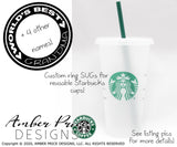 World's best grandma starbucks ring SVG PNG DXF