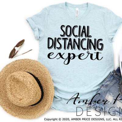 Social distancing expert SVG PNG DXF