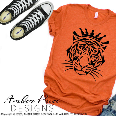 Tiger King SVG PNG DXF Tiger Crown Clipart