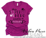 This super hero wears scrubs svg png dxf rosie riveter design