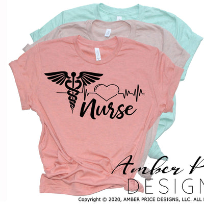 Nurse Caduceus Snakes SVG PNG DXF
