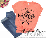 Support wildlife raise boys svg png dxf