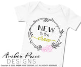 Check out our unique new to the crew SVG for your new baby girl onesie! Our SVG are great for making your own baby shower gifts! New to the crew SVG, Baby on the way SVGs and more! Cute sublimation file. Cricut SVG Silhouette SVG Files. Cricut Project Ideas Simply Crafty SVG Design Bundles, Vectors | Amber Price Design
