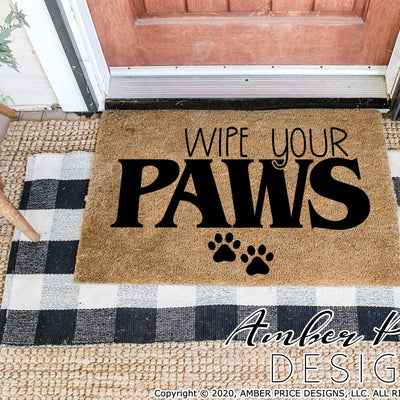 Wipe your paws SVG PNG DXF