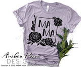 Mama SVG Floral Frame SVG PNG DXF