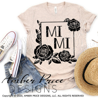 Mimi Floral Frame SVG PNG DXF design