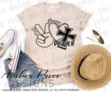 Peace love prayer SVG, PNG, DXF Christian SVG, inspirational quote SVG, DIY shirt design, cut file, Cricut, silhouette cameo, DIY, bible verse svg, cross clipart, prayer svgs, screen print file, sublimation