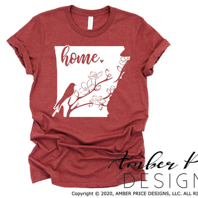 Arkansas SVG PNG DXF apple blossom mocking bird