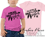 Big sister little sister SVGs cute sister outfit svgs DIY shirts for siblings gender reveal onesie svg png dxf sublimation newborn pictures