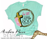 Be still and know that I am God SVG Psalm 46:10 SVG, PNG, DXF, Christian SVGs wreath floral cross clipart sublimation Cricut silhouette png dxf file hand lettered bible verse, screen print file