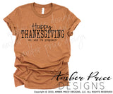 Happy thanksgiving I'm Pregnant SVG Fall Maternity SVG! Cute DIY Thanksgiving Pregnancy reveal SVG files for all your Maternity shirt projects! Announce your pregnancy with our creative fall maternity designs! Our Pregnancy Announcement SVGs are PERFECT for your pregnancy crafts! PNG DXF | Amber Price Design bundle