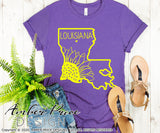 Louisiana SVG PNG DXF Sunflower Louisiana shape clipart design
