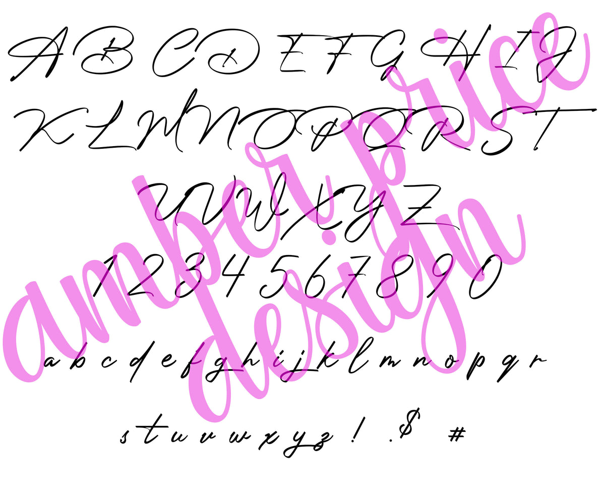 Dear John Font handwriting script SVG DXF OTF Amber Price Design