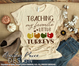 Teaching my favorite little turkeys SVG Teacher Thanksgiving SVG cute turkey svg design cut file for cricut, silhouette, PNG. Cute fall themed DXF also included. Unique sublimation PNG file. Cricut SVG Silhouette SVG Files for Cricut Project Ideas Simply Crafty SVG Bundles Design Bundles, Vectors | amberpricedesign.com