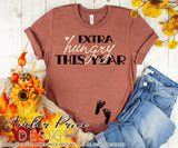 Extra hungry this year SVG Fall Pregnancy / Maternity SVG! Cute DIY Thanksgiving Pregnancy reveal SVG files for all your Maternity shirt projects! Announce your pregnancy with our creative fall maternity designs! Our Pregnancy Announcement SVGs are PERFECT for your pregnancy crafts! PNG DXF | Amber Price Design bundle