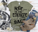 Love you to the End Zone and back svg png dxf