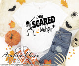 You scared bruh? SVG PNG DXF Dabbing skeleton design for halloween