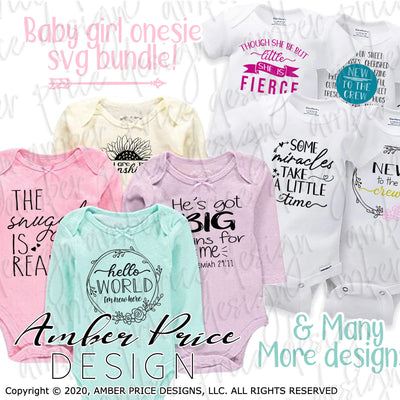 Baby SVG bundle baby girl svg set png sublimation design files newborn girl svg bundle DIY baby shower gift bundle svg dxf cricut silhouette