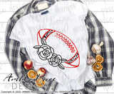 Leopard print floral football SVG PNG DXF clipart